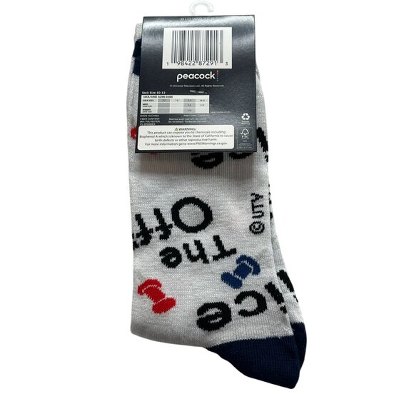 The Office Graphic Crew Socks Mens Size 6-12 Funny Novelty TV Show Gift - Picture 2 of 3